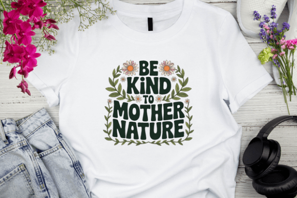 Eco‑Love Floral Graphic Tee