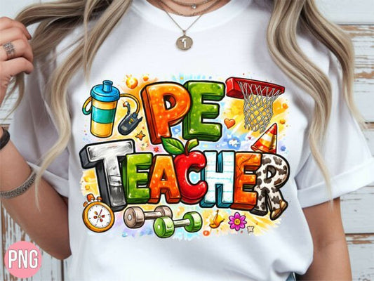 PE Teacher – Colourful Classroom Tee
