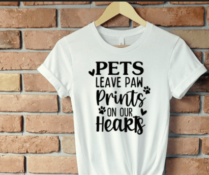 Paw Prints on Our Hearts – Pet Lover Tee