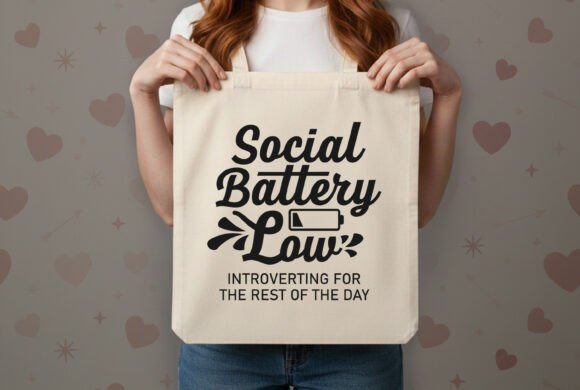Social Battery Low Tote Bag