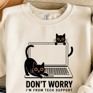 Tech Support Cats-Funny Graphic Tee