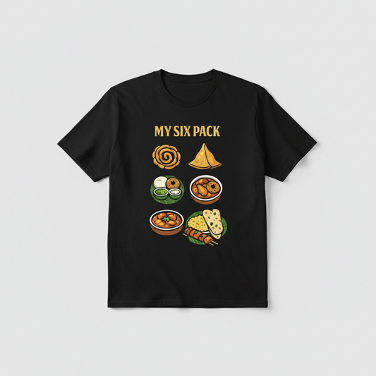 My Six Pack – Desi Food Lover Tee