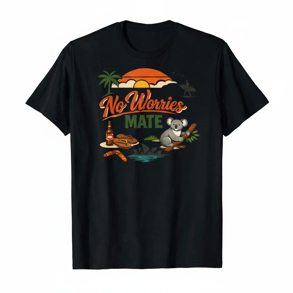 No Worries Mate – Ultimate Aussie Vibes Tee
