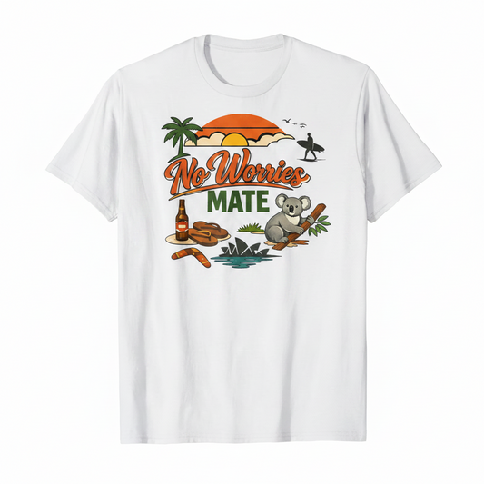 No Worries Mate – Ultimate Aussie Vibes Tee