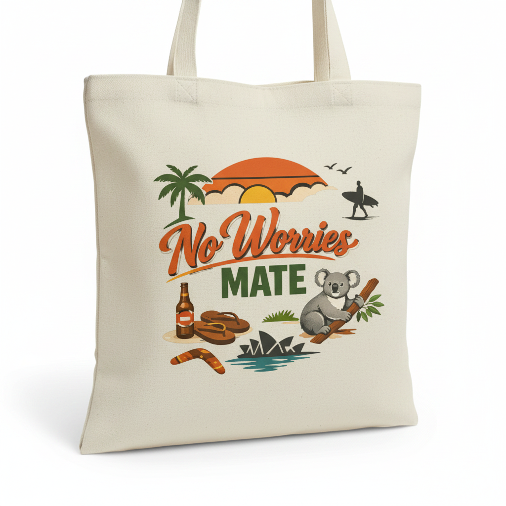 No Worries Mate – Ultimate Aussie Vibes Collection Tote Bag