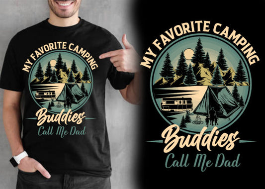 Favorite Camping Buddies Tee – Dad Edition