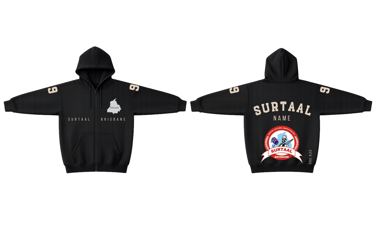 Surtaal Hoodie Style 1 – Zip-Up Version