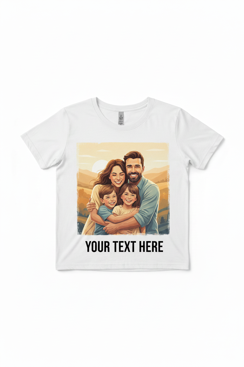 AI Your Picture + Personalized Text Custom T-Shirt