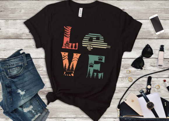 Retro Outdoor LOVE Graphic Tee