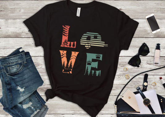 Retro Outdoor LOVE Graphic Tee